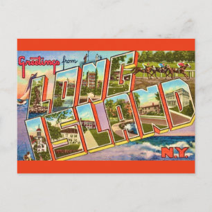 Tarjeta postal de salutaciones de Long Island NY