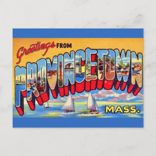 Tarjeta postal de salutaciones vintage Provincetow