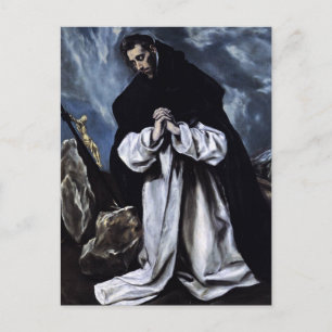 Tarjeta postal de San Domingo rezando de El Greco