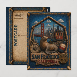Tarjeta postal de San Francisco California Vintage