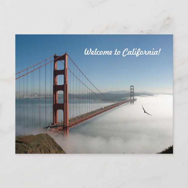 Tarjeta postal de San Francisco Golden Gate (Anverso)