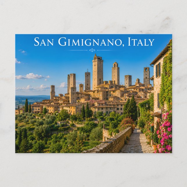 Tarjeta postal de San Gimignano Italia (Anverso)