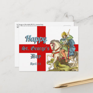 Tarjeta postal de San Jorge a caballo (BS 01)