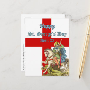 Tarjeta postal de San Jorge a caballo (BS 01)