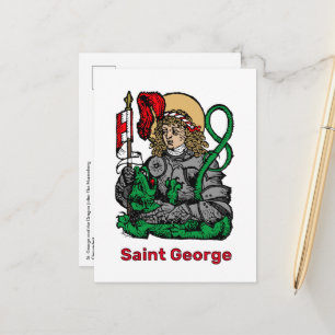 Tarjeta postal de San Jorge y el Dragón (Nuremberg