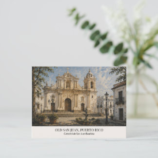 Tarjeta Postal de San Juan Antiguo Catedral San Ju