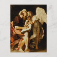 Tarjeta postal de San Mateo y el Ángel de Caravagg