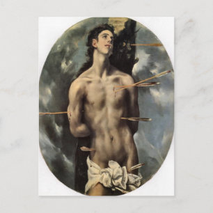 Tarjeta postal de San Sebastián por El Greco