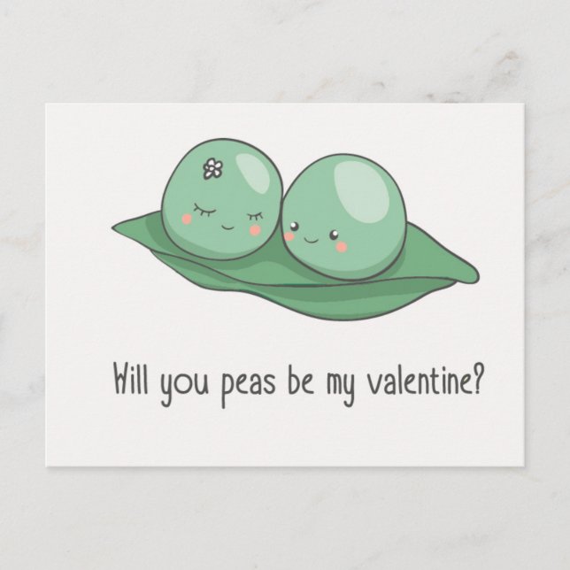 Tarjeta postal de San Valentín adorable. (Anverso)
