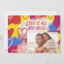 Tarjeta postal de San Valentín con estilo de pintu