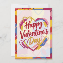 Tarjeta postal de San Valentín con estilo pictóric