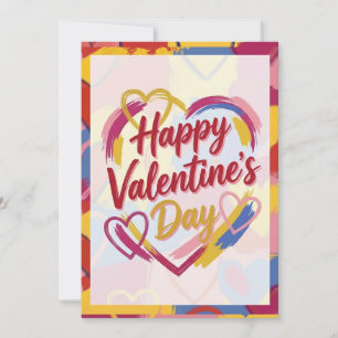 Tarjeta postal de San Valentín con estilo pictóric