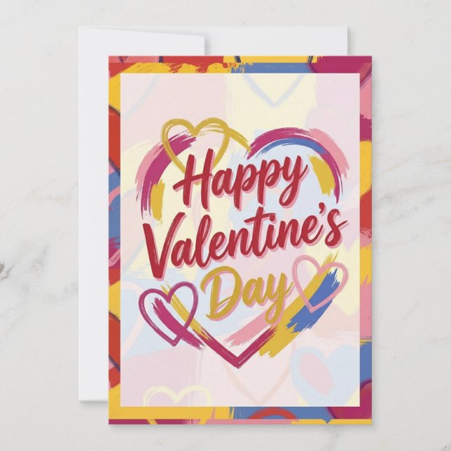 Tarjeta postal de San Valentín con estilo pictóric (Anverso)