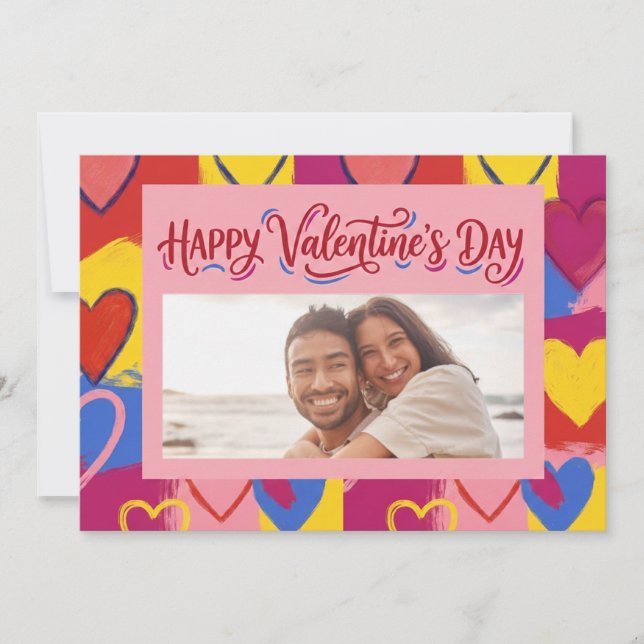 Tarjeta postal de San Valentín con estilo Pop Art  (Anverso)