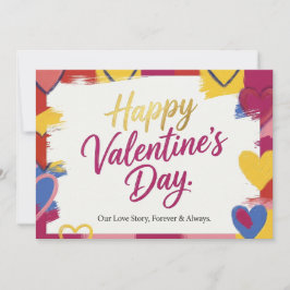 Tarjeta postal de San Valentín con estilo Pop Art