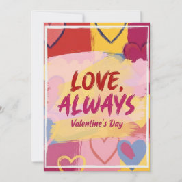 Tarjeta postal de San Valentín con estilo Pop Art