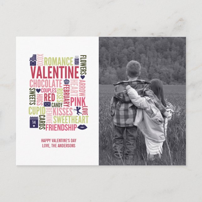 Tarjeta postal de San Valentín para El día de San  (Anverso)