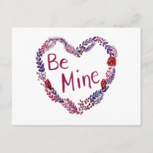 Tarjeta postal de San Valentín Sé Mía