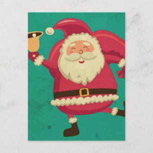 Tarjeta postal de Santa bailando