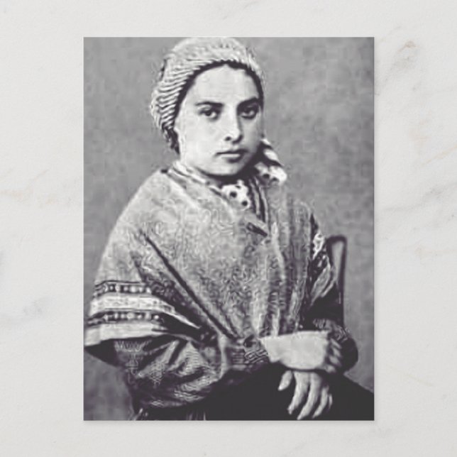 Tarjeta postal de Santa Bernadette Soubirous (Anverso)