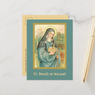 Tarjeta postal de Santa Brígida de Irlanda (M 014)