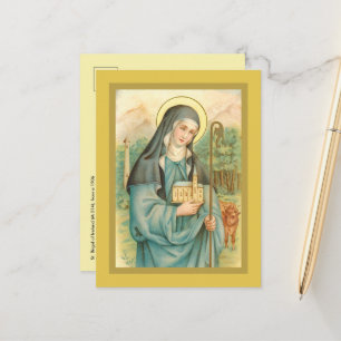 Tarjeta postal de Santa Brígida de Irlanda (M 014)