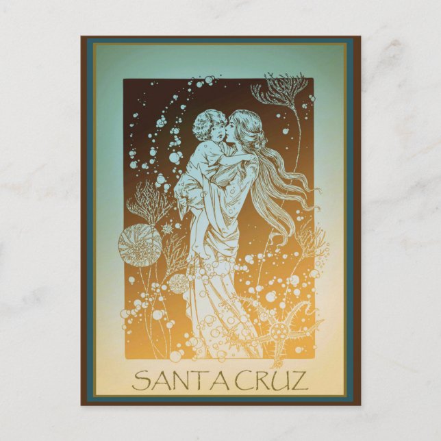 Tarjeta postal de Santa Cruz California (Anverso)