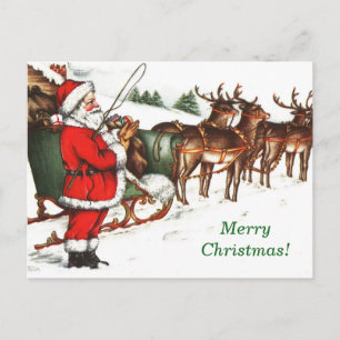 Tarjeta postal de Santa Imagen Vintage y Navidades