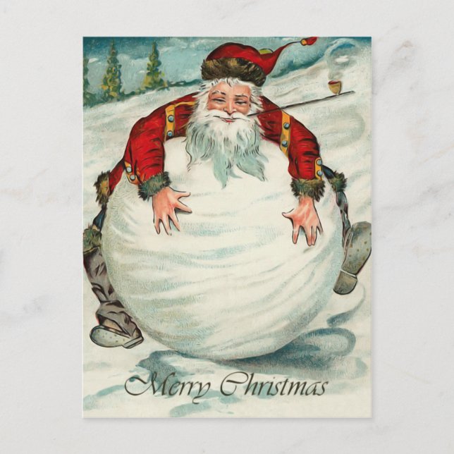 Tarjeta postal de Santa Navidades Vintage (Anverso)