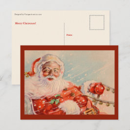 Tarjeta postal de Santas Sleigh Ride