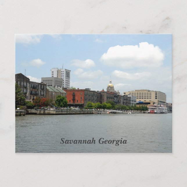 Tarjeta postal de Savannah Georgia (Anverso)