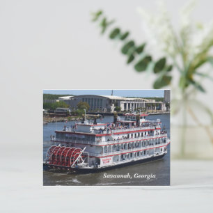 Tarjeta postal de Savannah, Georgia Riverboat