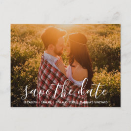 Tarjeta postal de Save the Date con foto personali