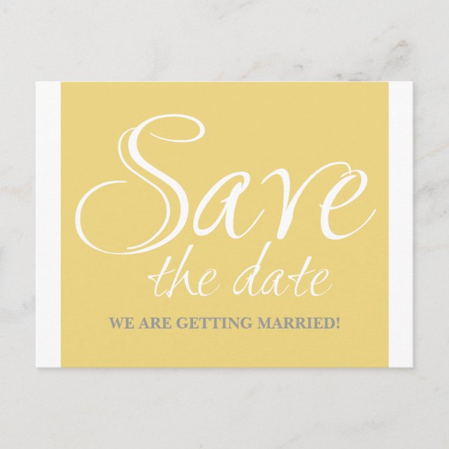 Tarjeta postal de Save the Date de caligrafía, Ama (Anverso)