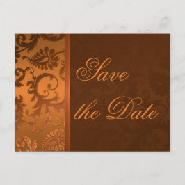 Tarjeta postal de "Save the Date" de damasco de co