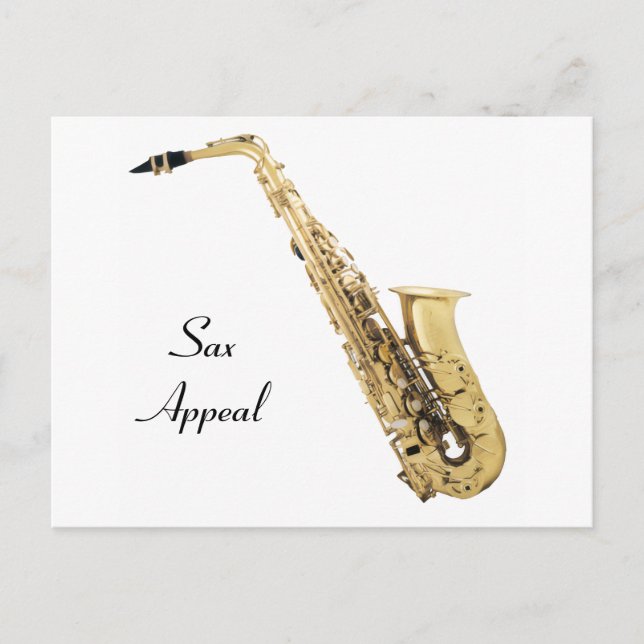 Tarjeta postal de saxofón (Anverso)