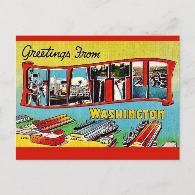 Tarjeta postal de Seattle Washington (Anverso)