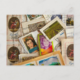 Tarjeta postal de sellos