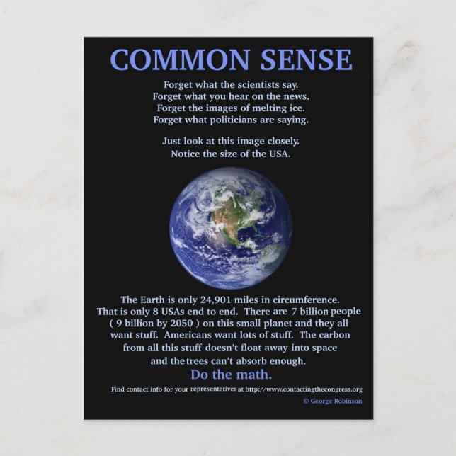 Tarjeta Postal de Sentido Común (Anverso)
