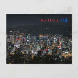 Tarjeta postal de Seúl de noche