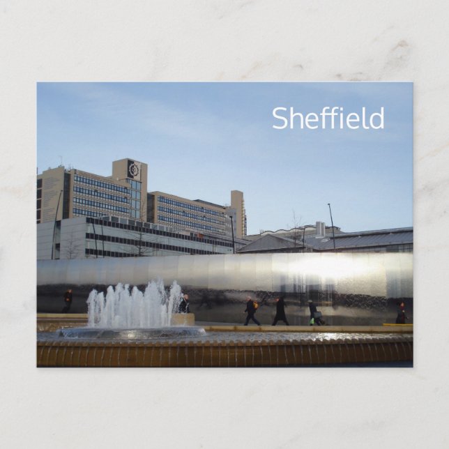 Tarjeta postal de Sheaf Square Sheffield (Anverso)