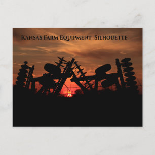 Tarjeta postal de Silhouette para equipo de granja