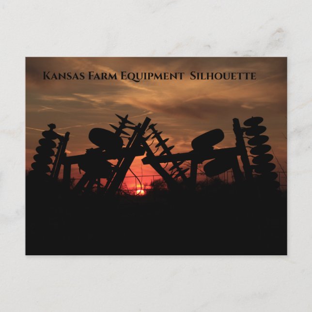 Tarjeta postal de Silhouette para equipo de granja (Anverso)