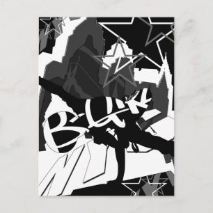 Tarjeta postal de silueta de bailarina de descanso