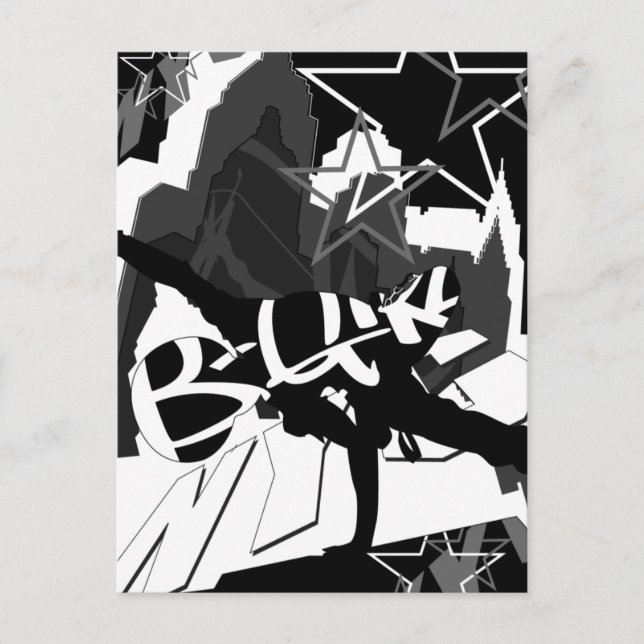 Tarjeta postal de silueta de bailarina de descanso (Anverso)