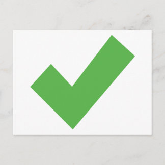 TARJETA POSTAL DE SÍMBOLO DE VERIFICACIÓN CORRECTA