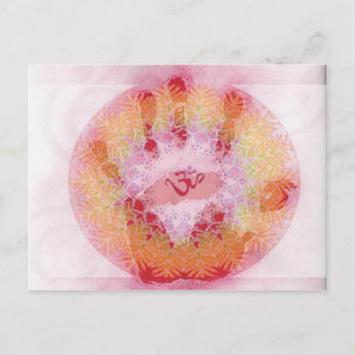 Tarjeta postal de símbolo Om