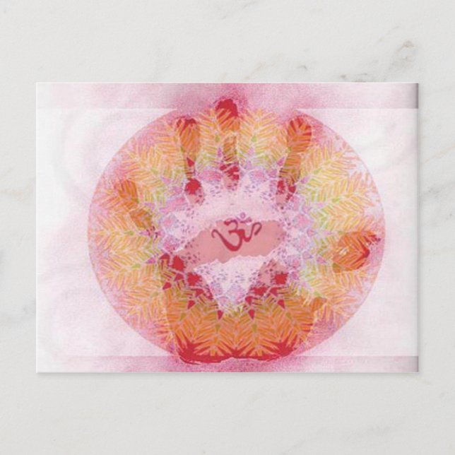 Tarjeta postal de símbolo Om (Anverso)