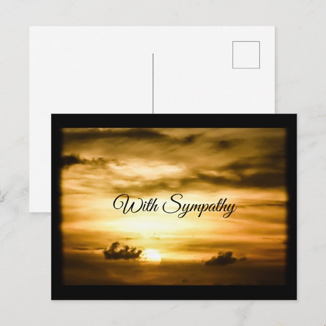 Tarjeta postal de simpatía o condolencias para pue (Anverso / Reverso)