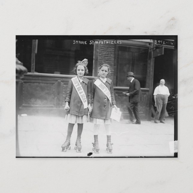 Tarjeta postal de simpatizantes de la huelga (Anverso)